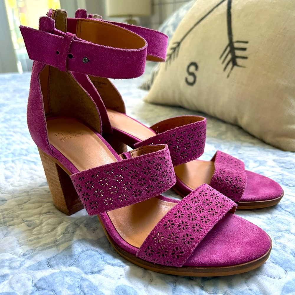 Frye suede heels